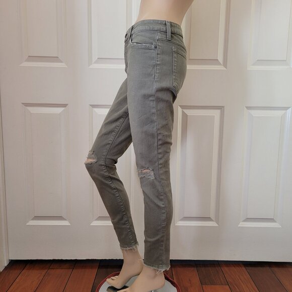 Joe's Jeans Distressed Skinny Ankle Jeans SZ 27 Khaki Green - Picture 3 of 12